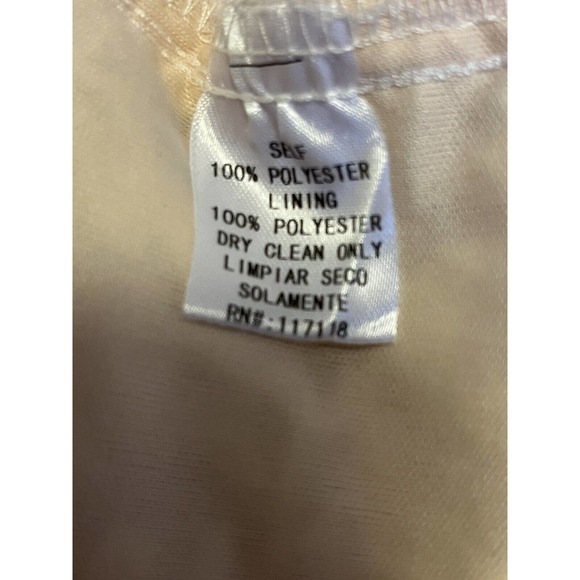 Soieblu •Women 1XL• Ivory Sheer Embroidered Lace Nude Underlay Dress Bell Sleeve - Picture 6 of 8